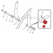 Втулка (Крепление ГЦ подъема к погрузочной рукояти со стороны штока) [07144-10606] для Komatsu WB-93R, WB-93S, WB-97R, WB-97S (5 серия)