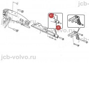 Уплотнение в узел крепления тяг к рукояти [VOE15672555A] для задней стрелы на VOLVO: BL61B, BL71B