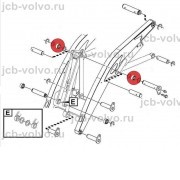 Втулка в тягу (Крепление к ГЦ опрокидывания ковша) [VOE11883857] для Volvo BL61 PLUS, BL71 PLUS