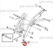 Палец прямой (крепление передней стрелы к ковшу) [VOE11888037] для Volvo BL61 PLUS, BL71 PLUS
