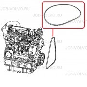 Ремень привода генератора / помпы [ 6686655 ] для KUBOTA V3300 DI-T BOBCAT S25