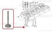 Клапан впускной [ 6680861 , K1C020-13110 ] для для KUBOTA V3300 DI-T Bobcat S250