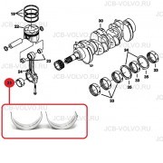 Шатунные вкладыши , 1 ремонт [ 6680732 , K1C020-22962 , 1C020-22960 ] для KUBOTA V3300 DI-T BOBCAT S250