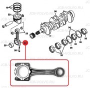 Шатун в сборе [6680727 , K1C020-22014] для KUBOTA V3300 DI-T BOBCAT S250