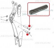 Палец (Крепление г/цилиндра рукояти и г/цилиндра стрелы [ 84172323 ] для Case 570T, 580T , 580ST, 590T, 695ST