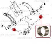 Втулка в рычаги и в трапецию ковша [ 84229922 ] для Case 570T, 580T , 580ST, 590T, 695ST