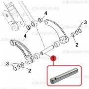 Палец ( Крепление штока г/цилиндра ковша тягам ковша ) [ 84468959 ] для Case 570T, 580T , 580ST, 590T, 695ST