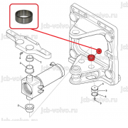 Втулка в каретку наружняя нижняя [83910645] для Case 570T, 580T , 580ST, 590T, 695ST