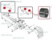 Втулка в основание г/цилиндра ковша [ 47568612 ] для CASE 570ST, 580T/ST, 590ST, 695ST