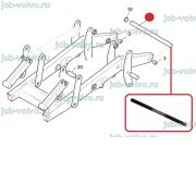 Палец крепления передней стрелы к раме [ 47937672 ] для CASE 570ST, 580T/ST, 590ST, 695ST