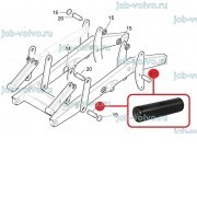 Палец крепления рычага переднего коша к стреле [ 47929743 ] для CASE 570ST, 580T/ST, 590ST, 695ST