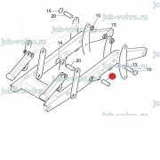 Палец крепления штока г/цилиндра подъема передней стрелы [ 47931358 ] для CASE 570ST, 580T/ST, 590ST, 695ST