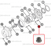 Гайка колесная [ 10721021 ] для Case 580T, 580ST, 590ST