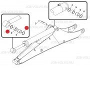 Сальник в шток гидроцилиндра рукояти