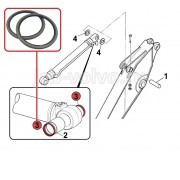 Уплотнение в основание гидроцилиндра ковша