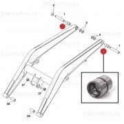 Втулка в стрелу (узел крепления к раме) Проверка VIN! [T154764] для John Deere 325K, 325J, 325SL