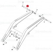 Палец правый (Крепление передней стрелы к раме) Проверка VIN! [T154769] для John Deere 325K, 325J, 325SL