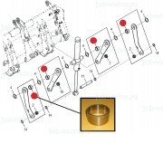 Втулка в вертикальную и наклонную тяги (крепление к г/цилиндру опрокидывания ковша) 4 шт. [T217031] для John Deere 325K, 325J, 325SL