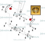 Втулка в рычаг ковша (Крепление тяг ковша к рукояти ) [T166715] для John Deere 315SL, 325SL, 325J, 325K