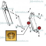 Втулка в рукоять (Крепление тяг ковша к рукояти ) [T166715] для John Deere 315SL, 325SL, 325J, 325K