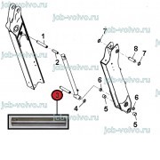 Палец (Крепление штока г/цилиндра телескопа и тяг ковша) [AT171079] для John Deere 315SL, 325SL, 325J, 325K