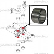 Втулка (внутренняя) на пальцы крепления г/цилиндра поворота стрелы [H151328] для John Deere 315SL, 325SL, 325J, 325K