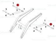 Палец (Крепление г/цилиндра подъема передней стрелы к раме) [T398009 / T268536] для John Deere 315SL