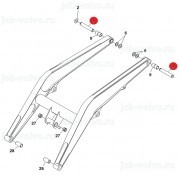 Палец (Крепление передней стрелы к раме) Проверка VIN! [T332379] для John Deere 315SL