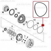 Уплотнение тормозного поршня [ T218783, T280913 ] для John Deere 315, 325