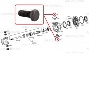 Болт крепления шкворня [ 19M8011 ] для JOHN DEERE 315SK, 315SL, 325K, 325J
