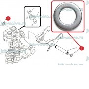 Шайба на палец крепления штока г/цилиндра стрелы (3мм) [83910977] для New Holland B90B, B110B, B115B
