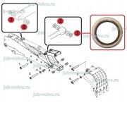 Сальник в г/цилиндр ковша [83931289] для New Holland B90B, B110B, B115B
