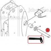 Палец (Крепление стрелы к рукояти) [85815607] для New Holland B90B, B110B, B115B