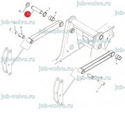 Палец крепления рычага передней стрелы к раме. [87400400] для B90B, B110B, B115B