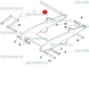 Палец крепления передней стрелы к раме [85801087] для New Holland B90B, B110B, B115B