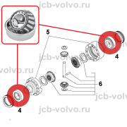 Подшипник дифференциала [ 86998145, 85827751, 27367 ] для NEW HOLLAND B90B, B110B, B115B