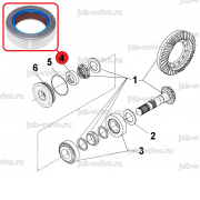 Сальник [295151A1, 134363 ] для NEW HOLLAND B90B, B110B, B115B