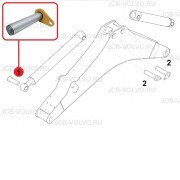 Палец (Крепление штока г/цилиндра стрелы ) [ 6115002M91 ] для Terex TLB840 , TLB890 , TLB990