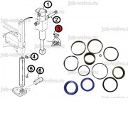 Ремкомплект гидроцилиндра стабилизатора (аутриггера) [3623300M91] для экскаватора-погрузчика TEREX TX