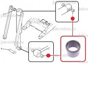 Втулка в шток ГЦ опрокидывания переднего ковша [ 6195234M1 (3623390M1) ] для экскаваторов-погрузчиков TEREX TX