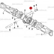 Суппорт дифференциала [6194258M1] для TEREX 970.